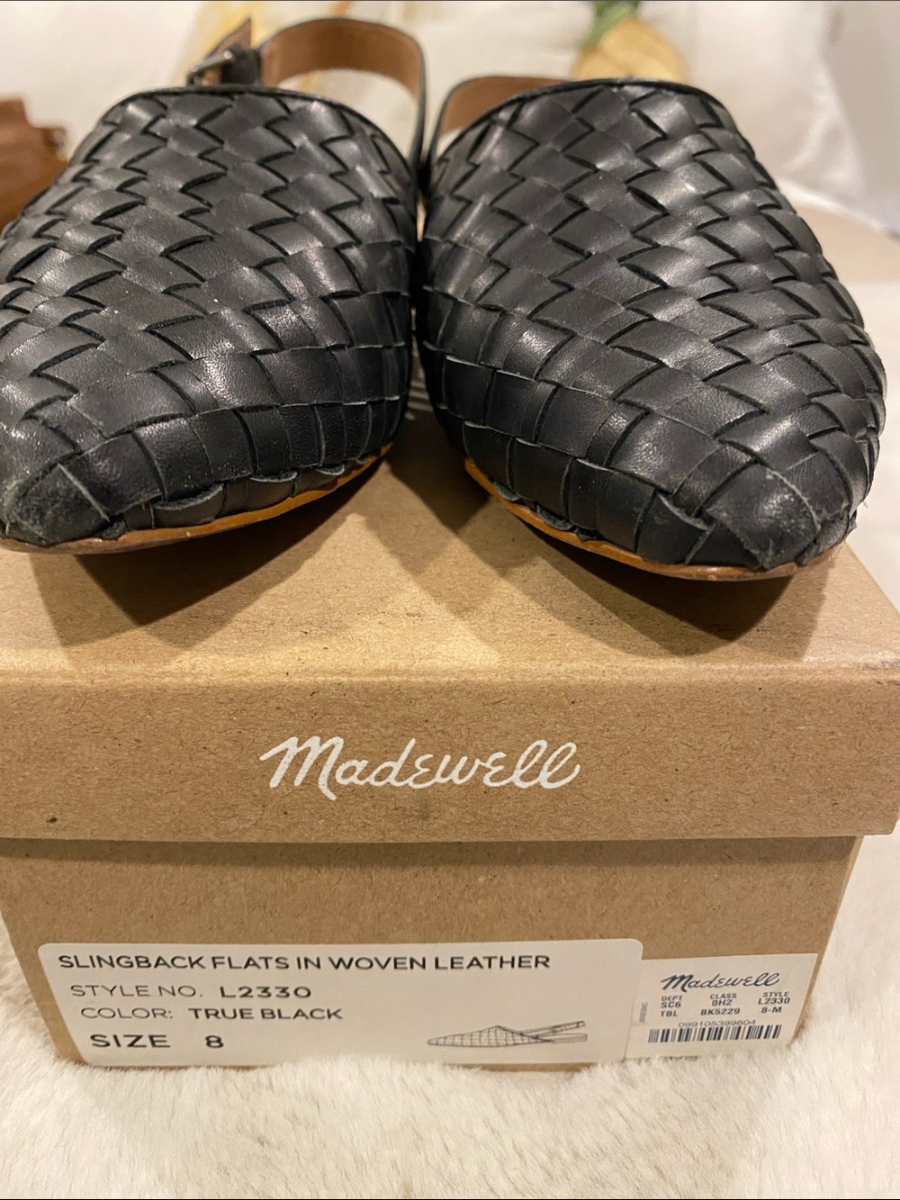 Madewell Slingback Flats in Woven Leather - Picture 2 of 13